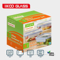 2014 new items borosilicate airtight glass food container 6pcs set